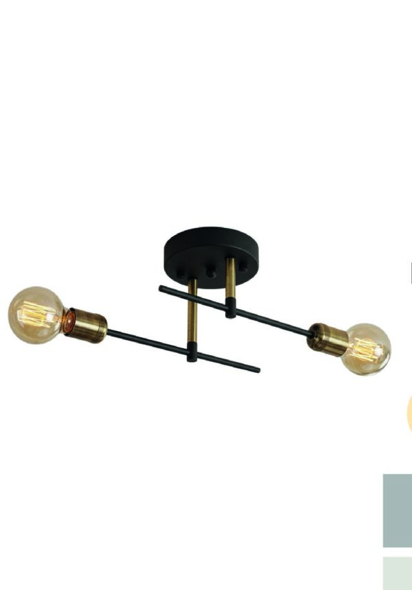 Lampara techo 2 luces